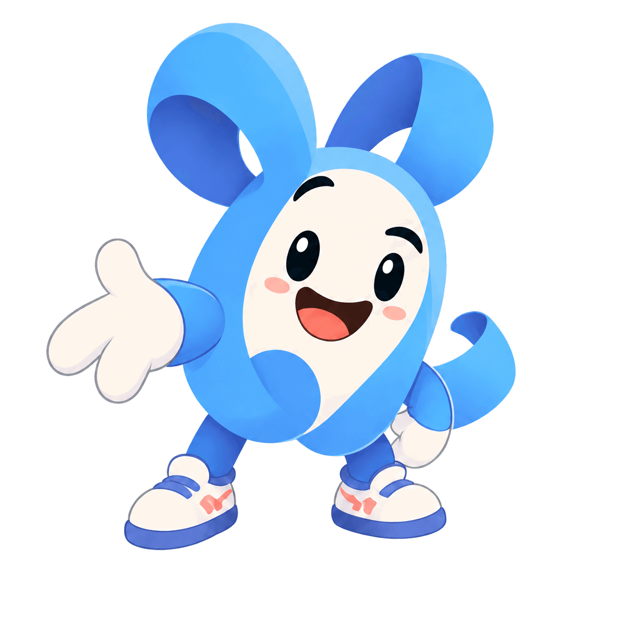 Mimo, the smiling blue ribbon host